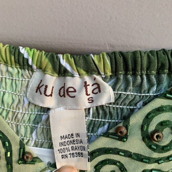 Ku De Ta Tropical Dress Womens Size small Green Small. - Picture 10 of 16